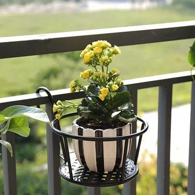 Versatile Lightweight Metal Plants Stand Plant Shelf Rack For Indoor Balcony Flower Stand Hanging Type Green Hanging